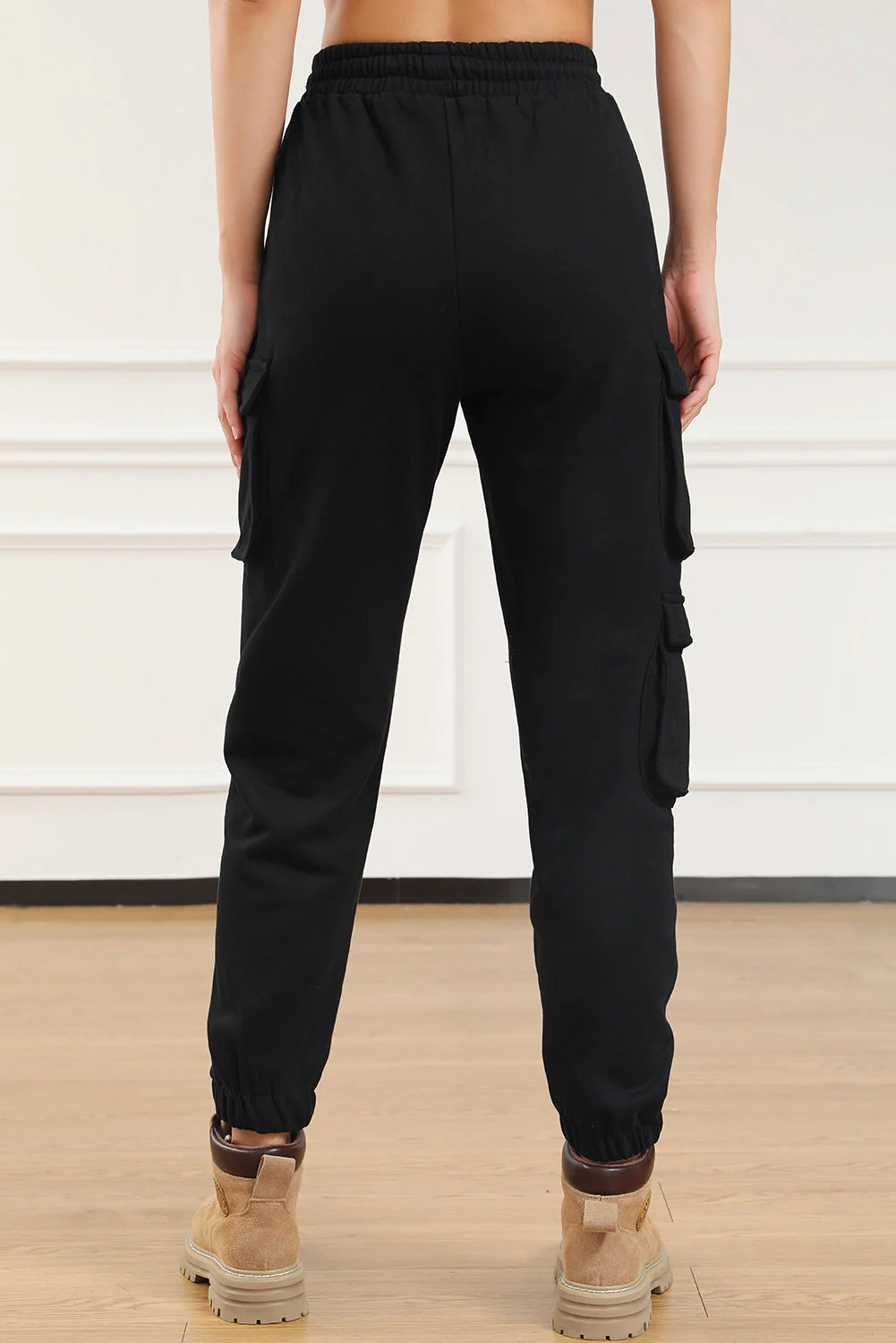 cargo drawstring sweat pants